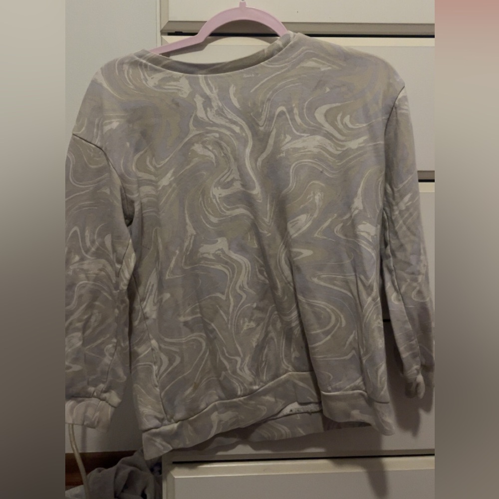 Art Class Cream and White Long Sleeve Top